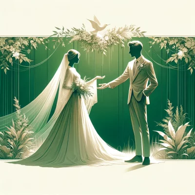 DALL·E 2024-02-10 15.29.16 - Craft a sophisticated illustration suitable for a wedding website banner, focusing solely on visual elements without any text. This design should show